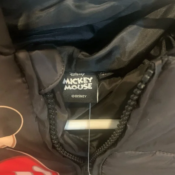 Disney Mickey Mouse Red and Black Kids Puffer Coat - Picture 5 of 5